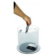 Collecteur de piles 12L - PMMA recyclable - diamètre 25cm et verrouillable_1