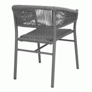 Fauteuils en corde grise tressée Florence - Lot de 2 - FU533 | Bolero_1