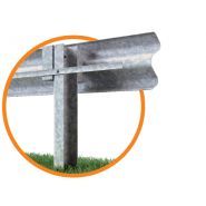 H2-W6 2 ondes - Glissière de sécurité Marcegaglia Buildtech - Hauteur hors sol 750 mm en acier galvanisé_1