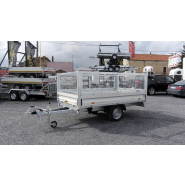 Remorque plateau avec roues dessous - Humbaur HN 132616 - 1 essieu, ridelles alu, structure modulaire_1