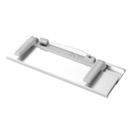 Badge identifiant en aluminium - Papier remplaçable - Couleur blanche - Poids 9g_1