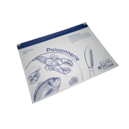 500 pochettes adhésives personnalisables - impression poissonnerie - 33x25 cm - papier 64g/m²_1