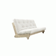Banquette convertible Fresh Pin - coloris écru - couchage 140x200 cm - structure en pin massif_1