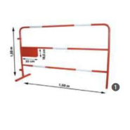 Barrière de chantier extensible en polyéthylène haute densité - Multigate - balisage 2 m, transportable et rétroréfléchissante_1