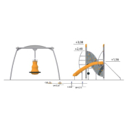 Structure multi-jeux Agito Sting gris - 5 à 12 ans - Réf 8002144 - Hags_1