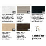Bureau d'angle Rail en bois- Bralco. - 220, Droite, Chêne noir_1