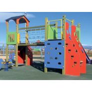 Continental - structure pour aire de jeux - jeu de grimpe avec glissière en polyéthylène 150 cm - EAPS_1