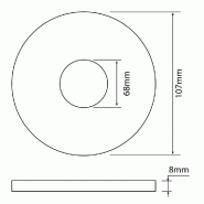 Joint WC pour sortie de cuvette - Joint de centrage en EPDM - Dimensions : L.11 x H.0.9 x P.7 cm_1
