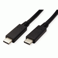 ROLINE GREEN Câble USB 3.2 Gen 2, avec PD (Power Delivery), avec Emark, C-C, M/M, noir, 0,5 m_1