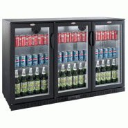 Arrière bar réfrigérée noir 3 portes l1350 7527.0040 COMBISTEEL_1