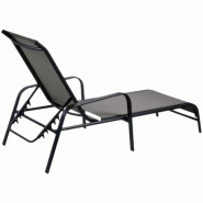 Bain de soleil de jardin zanada noir – mtf – acier / textilène – 3exn0058_1
