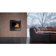 Insert à bois Neo 55 E - 6kW - double combustion - dimensions 59 x 55,5 x 40,5 cm - ouverture latérale_1