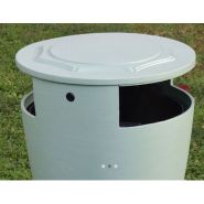 Medina - Cendrier corbeille 32L - Larusdesign - Fonte avec motifs géométriques marocains - Cendrier optionnel_1