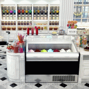 Vitrine de présentation glacier avec réserve P 670 - ESTI Noire | Ggm - ESTIS_S - 1310_1