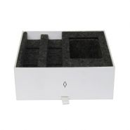 Boîte de rangement noire format 150x150x50mm