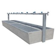 Installation de nettoyage des chaussures sur sol - Lave-chaussures robuste en béton armé avec 4 à 16 stations