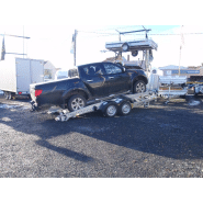 Remorque porte voiture basculante - Humbaur Hockenheim 4037 - hydraulique, 2500 kg PTAC_1