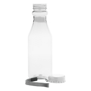 Gourde de sport en plastique transparent - 500 ml avec bouchon à visser et dragonne_1