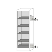 Armoire de sécurité Q-PEGASUS-90 - modèle Q90.195.060.WDACR - Réf 30075-046-34374 - Type 90 avec portes battantes et système TSA_1