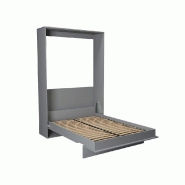 Armoire lit escamotable Kompact - ouverture assistée - coloris gris mat - couchage 160x200 cm - ultra plate - fabrication européenne_1