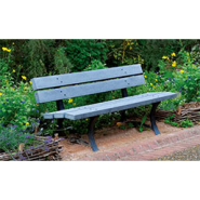 Banc public avec lattes 100 % plastique recyclé - DUSSELDORF - 1800 x 586 x 752 mm - Piétement en fonte_1