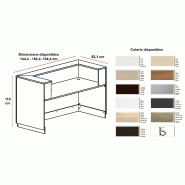 Comptoir d'accueil Delta Plus - Mobel Linea - 184, Acacia clair, Non_1