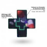 Enseigne pharmacie - Promoplast - Mini croix couleur haute définition 500 - Aluminium laqué - 50,8 cm_1