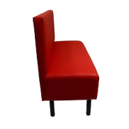 Banquette d'intérieur Rotterdam tapissée simili cuir rouge_1