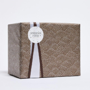 Etiquette cadeau adhésive Joyeuses Fêtes blanc et étoiles Ø65mm par 200_1