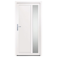 Vidaxl porte d'entrée blanc 98x200 cm pvc 3157094_1