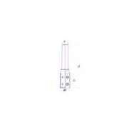 Fraise à plaquette Neumann - type 0041 - diamètre 8 - carbure réversible_1