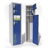 Armoire recharge de trottinette électrique, batterie de vélo  pour collaborateurs, clients ou visiteurs -  vigicube acier_1