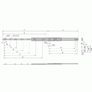 Glissière télescopique universelle SCHROFF, 1 U, 457L_1