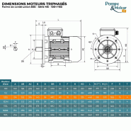 Moteur électrique Triphasé 400/700v 7,5 Kw 3000 Tr/min  - Ms132s224b35 Bride B35 - Bobinage Cuivre_1