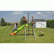 Structure de jeux Evo-Ludo - 1 plateforme avec 4 agrès - Structure pour aire de jeux_1