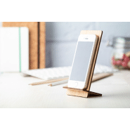 Support pour téléphone portable - en contreplaqué de bambou - couleur naturelle - 12g_1