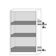 Armoire de sécurité Q-CLASSIC-90 modèle Q90.195.120 - Réf 30001-040-30736 - stockage substances dangereuses inflammables - NF EN 14470-1_1
