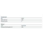 Compresseur d'air à piston CM1 - moteur électrique - 4 bar - sur roues avec poignée - non lubrifié_1