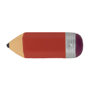 Balle anti-stress en forme de crayon - couleur rouge - 20.8 gr_1