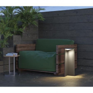 Borne d'éclairage extérieur solaire avec détecteur crépusculaire - 2.20w 3000k anthracite - como ip54_1