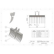 Godet râteau pour le tri des cailloux et des matériaux inertes du terrain - hho_1
