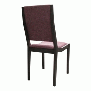 Lot de 2 chaises Colyne en hêtre massif - design salle à manger - gris et bordeaux_1