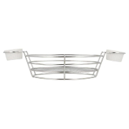 Panier finger food ovale en inox + 2 pots 32,5x15x5,8cm - par 6_1