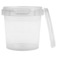 Pot rond transparent avec couvercle inviolable 155cc D6,9x6,8cm - par 960_1