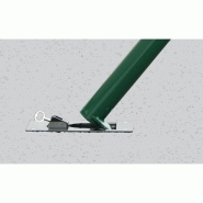 Potelet rabattable Solibloc inox - diamètre 76mm - système de verrouillage clé triangle - Réf : 8206678_1