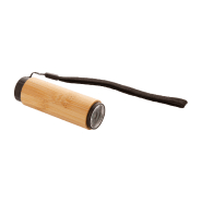 Lampe de poche en bambou - aluminium avec LED COB et dragonne - inclut 3 piles AAA_1