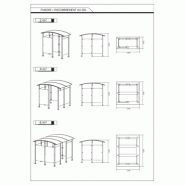Abri fumeur isolé - Structure en acier zingué - Bardage plexiglas - Banc assis-debout inclus_1