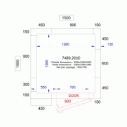 Chambre froide professionnelle de 1500 x 1500 mm_1