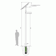 Lampadaire urbain solaire SUN KEY - LED - 1500 lm - 4,8 m - Design simple et gestion intelligente de l'énergie_2