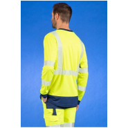 Tee-shirt manches longues col V haute visibilité - Visio Maille réf. 006*LHV - EN ISO 20471 classe 3_1